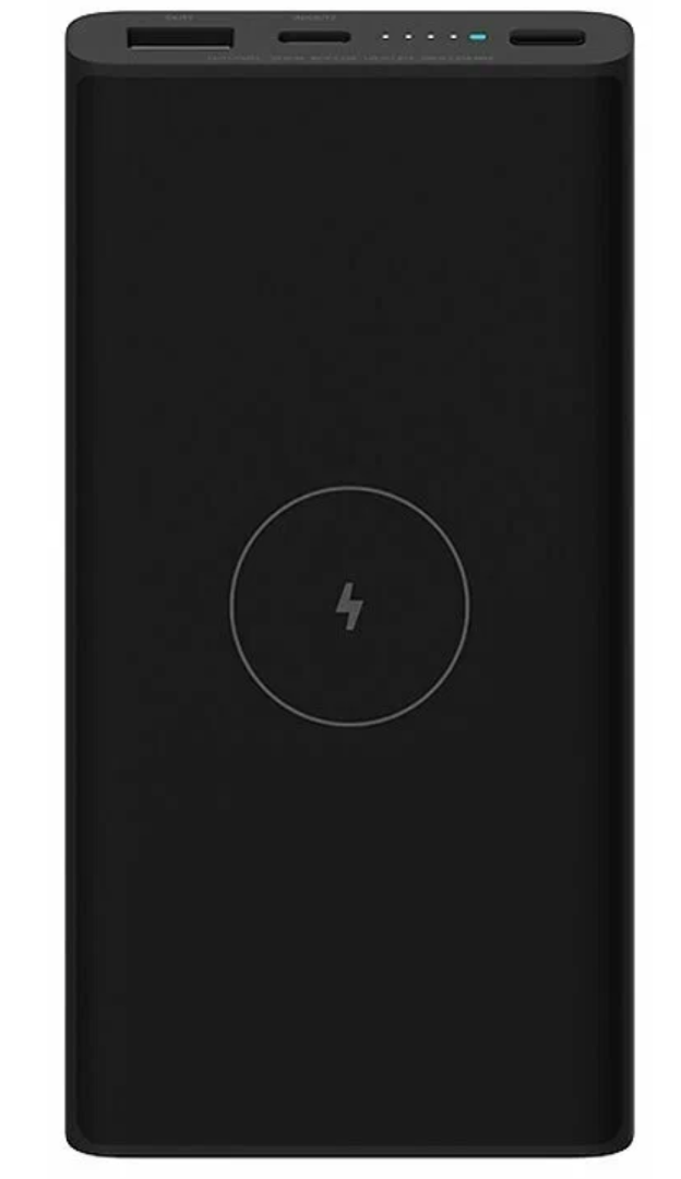 Портативный аккумулятор Xiaomi Wireless Power Bank черный [10.000 мА*ч, беспроводная зарядка 10 Вт]