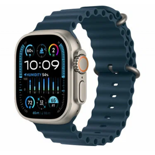 Apple Watch Ultra 2 49 мм Титановый серый с синим ремешком