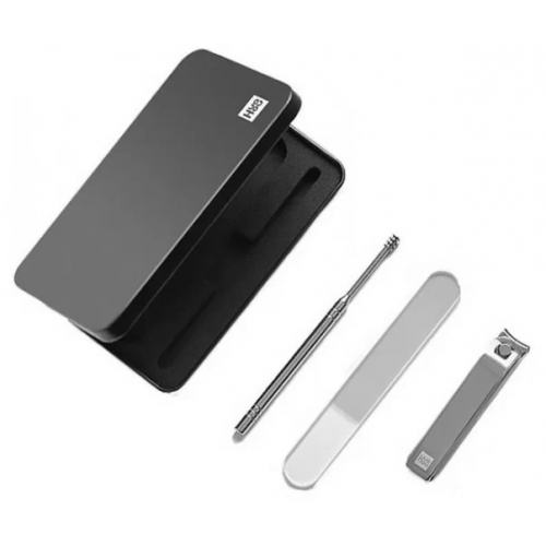 Маникюрный набор HuoHou No Splash Nail Clippers Set HU0210, в металлическом кейсе, черный