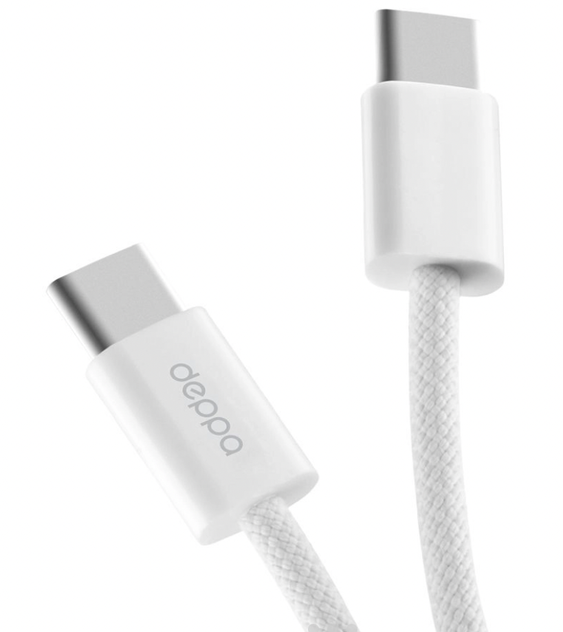Кабель Deppa Original USB-C - USB-C 60W (1 м) белый